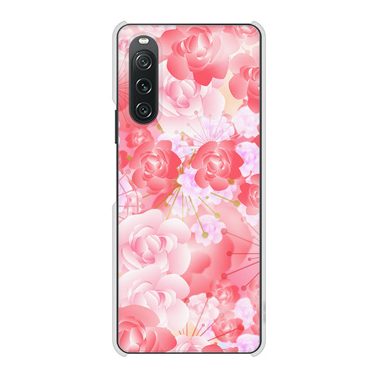 Xperia 10 V SO-52D docomo 高画質仕上げ 背面印刷 ハードケース 【VA817 はんなり色の華】