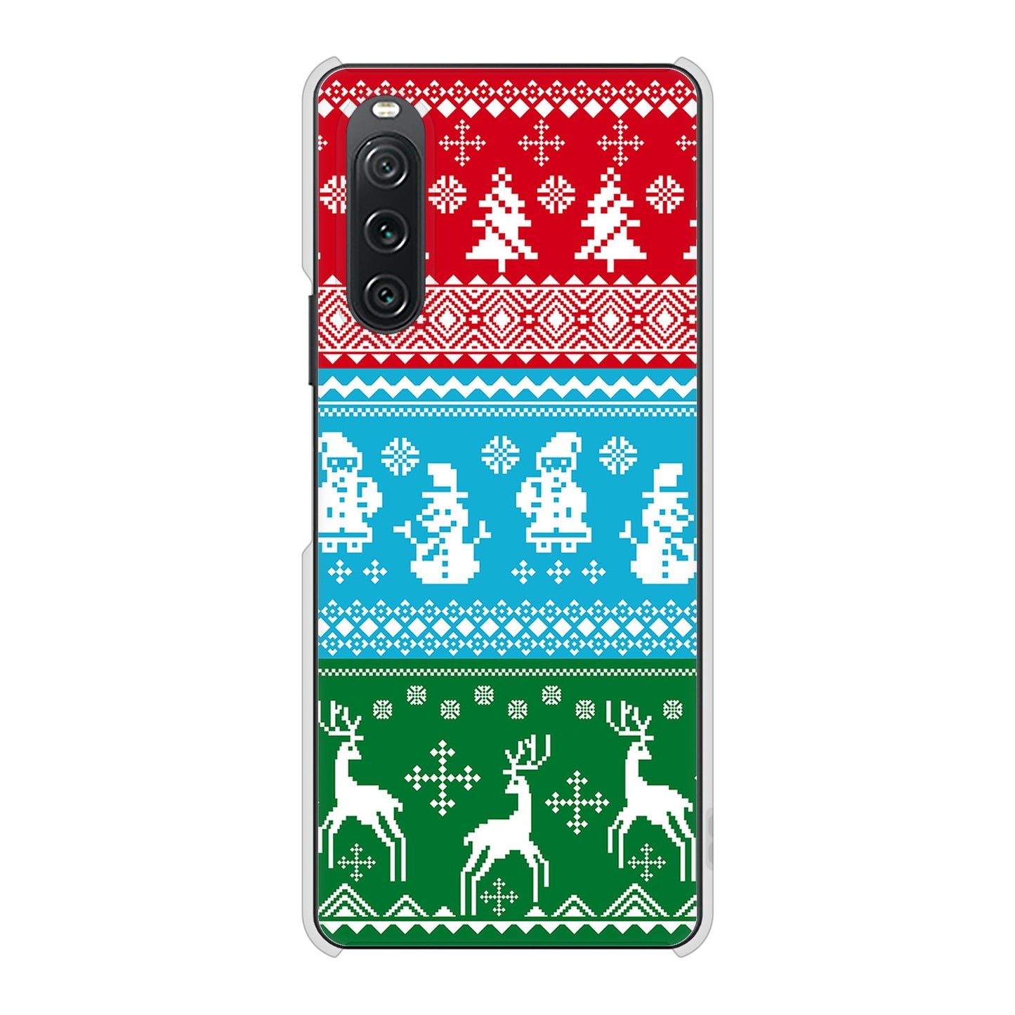 Xperia 10 V SO-52D docomo 高画質仕上げ 背面印刷 ハードケースクリスマス