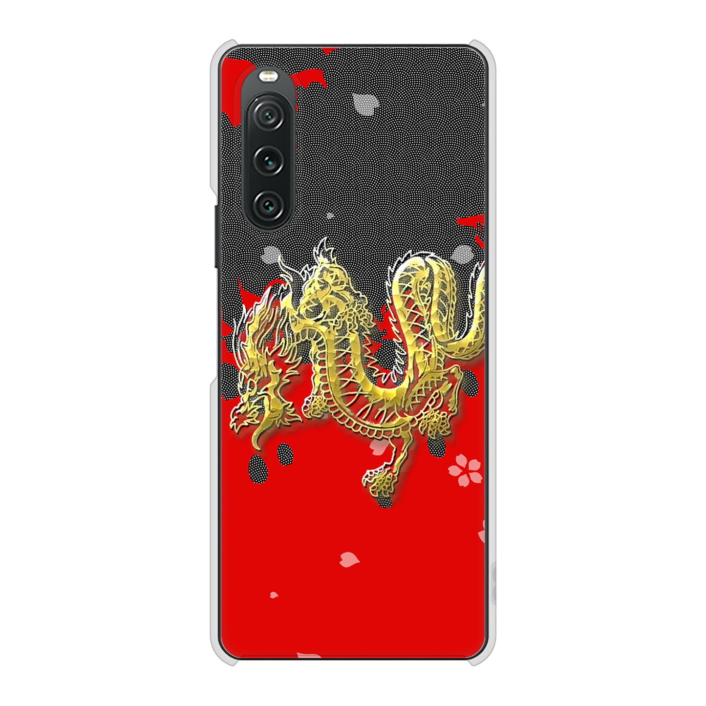 Xperia 10 V SO-52D docomo 高画質仕上げ 背面印刷 ハードケース和竜