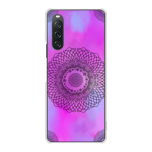 Xperia 10 V SO-52D docomo 高画質仕上げ 背面印刷 ハードケース 【YJ344 レース】