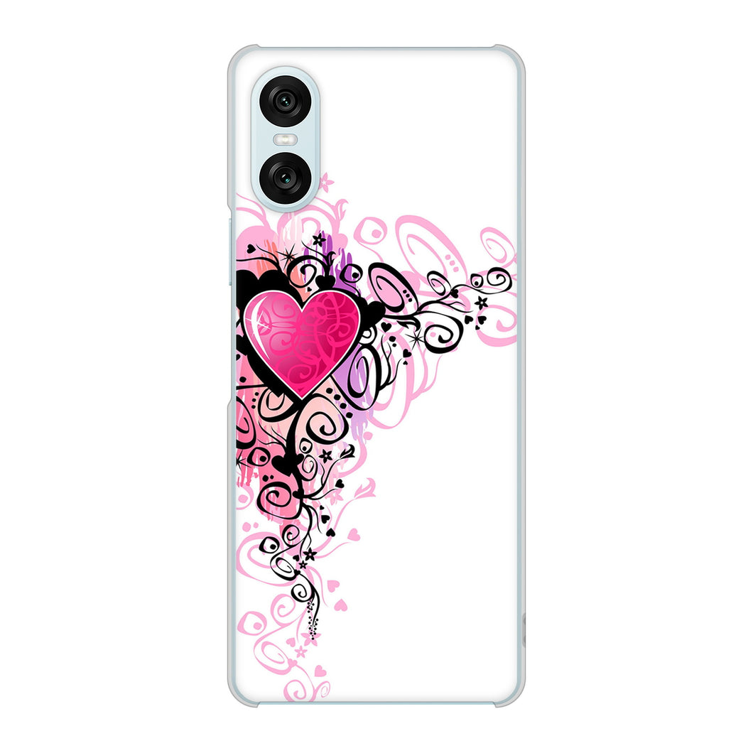 Xperia 10 VI SO-52E docomo 高画質仕上げ 背面印刷 ハードケースきらめきハート