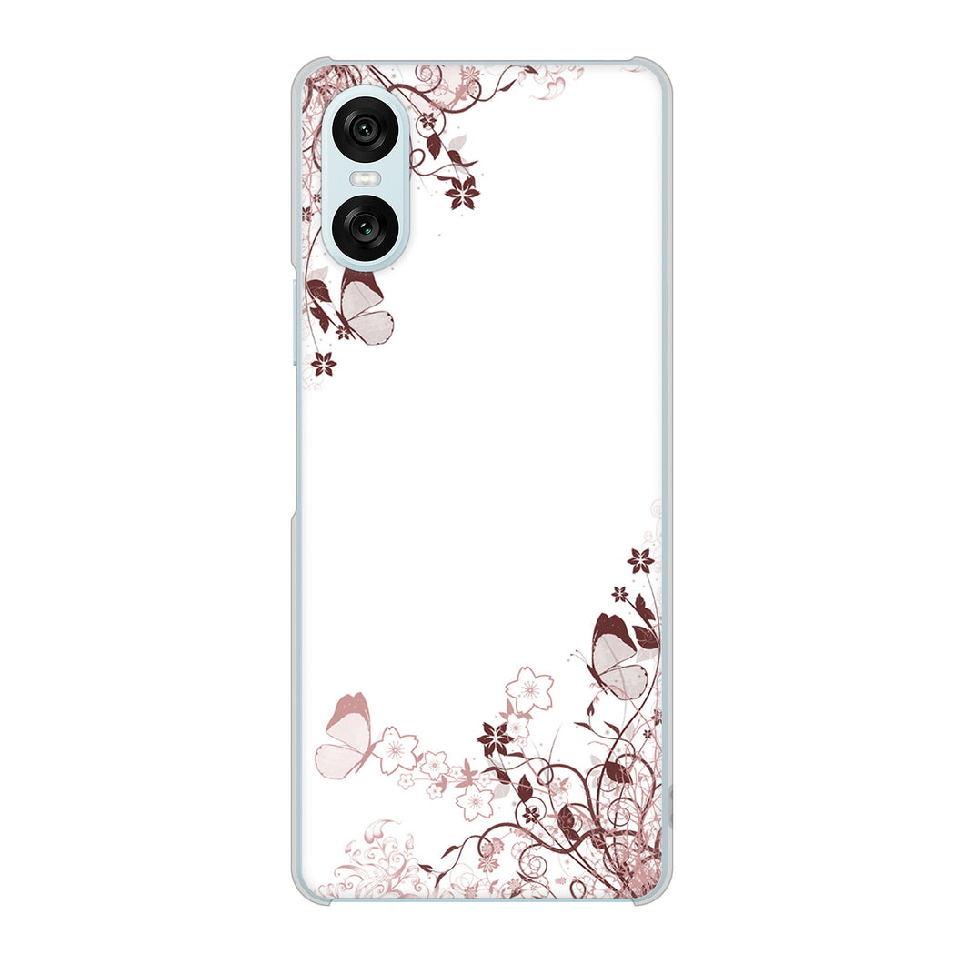 Xperia 10 VI SO-52E docomo 高画質仕上げ 背面印刷 ハードケースバタフライ
