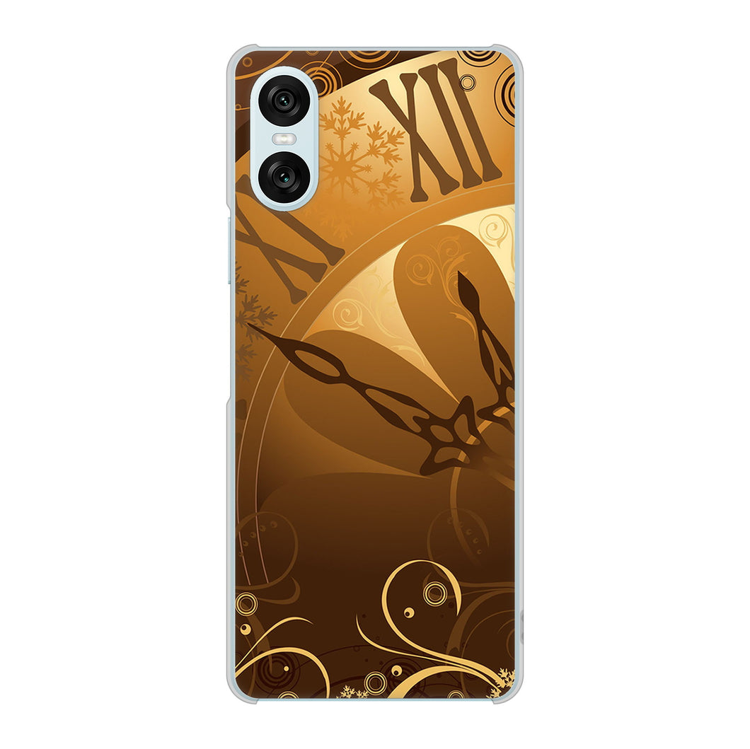 Xperia 10 VI SO-52E docomo 高画質仕上げ 背面印刷 ハードケース 【185 時を刻む針】