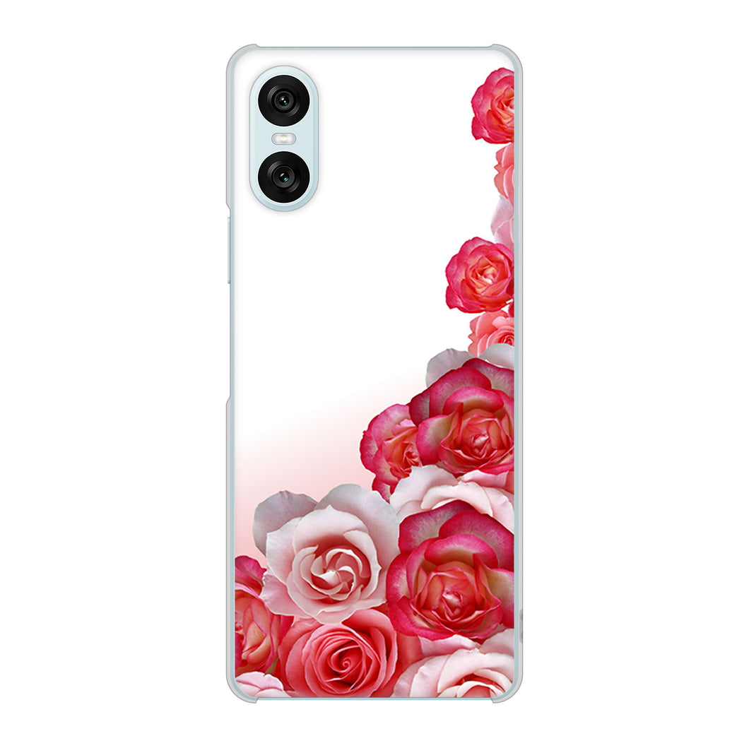 Xperia 10 VI SO-52E docomo 高画質仕上げ 背面印刷 ハードケースロマンチックなバラ