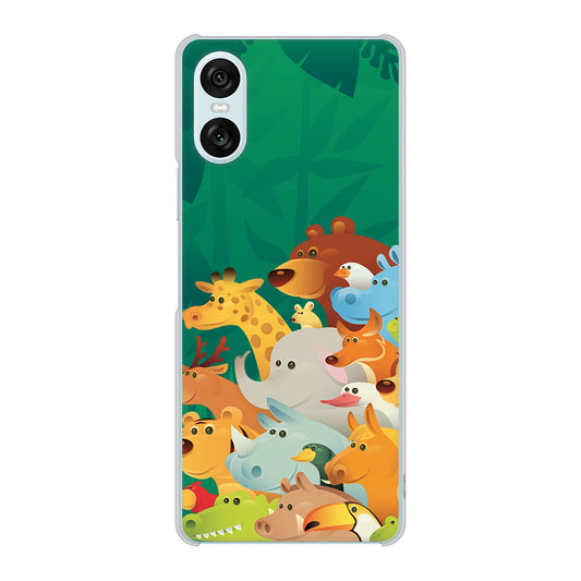 Xperia 10 VI SO-52E docomo 高画質仕上げ 背面印刷 ハードケース 【370 全員集合】