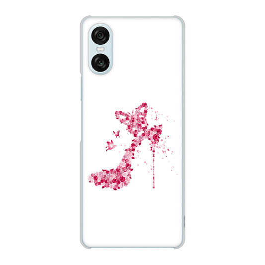 Xperia 10 VI SO-52E docomo 高画質仕上げ 背面印刷 ハードケース 【387 薔薇のハイヒール】