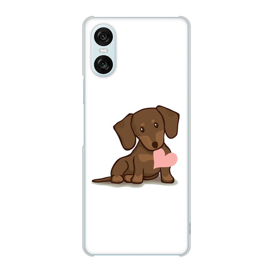 Xperia 10 VI SO-52E docomo 高画質仕上げ 背面印刷 ハードケース 【394 I love ダックス】