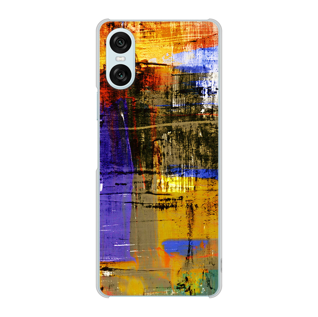 Xperia 10 VI SO-52E docomo 高画質仕上げ 背面印刷 ハードケース 【609 クラッシュアートBL】