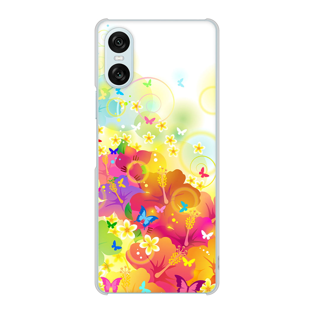 Xperia 10 VI SO-52E docomo 高画質仕上げ 背面印刷 ハードケースバタフライ