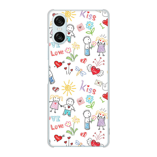 Xperia 10 VI SO-52E docomo 高画質仕上げ 背面印刷 ハードケースカップル&ファミリー