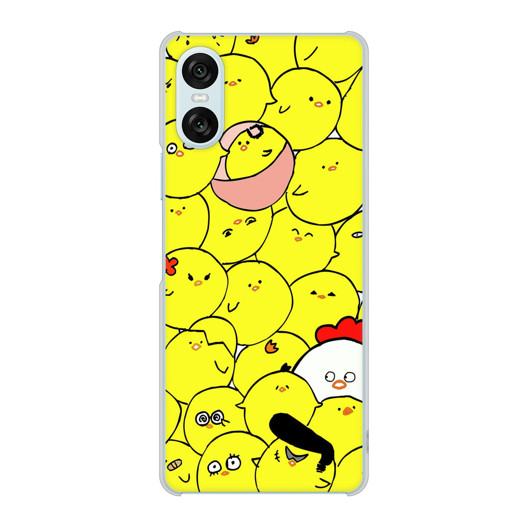 Xperia 10 VI SO-52E docomo 高画質仕上げ 背面印刷 ハードケース 【1031 ピヨピヨ】