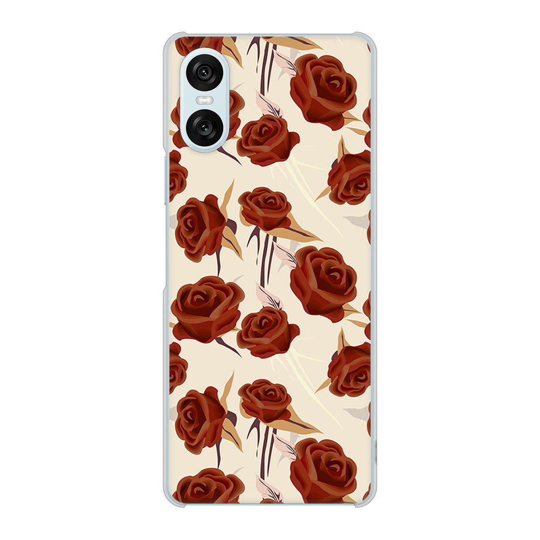 Xperia 10 VI SO-52E docomo 高画質仕上げ 背面印刷 ハードケース 【1157 クラシックローズ】