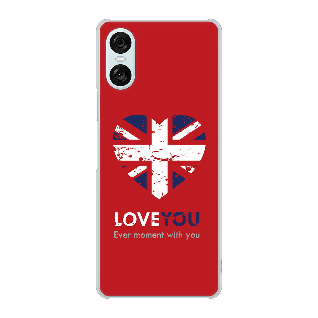 Xperia 10 VI SO-52E docomo 高画質仕上げ 背面印刷 ハードケースユニオンジャックハート