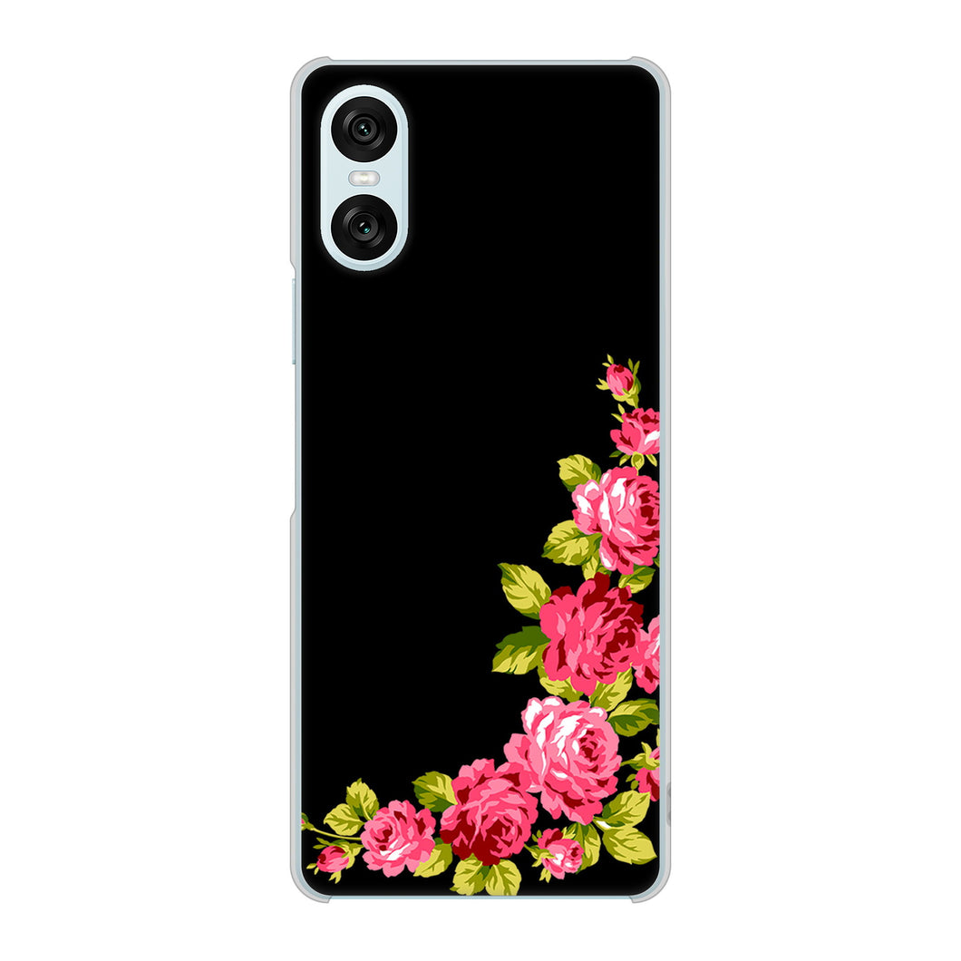 Xperia 10 VI SO-52E docomo 高画質仕上げ 背面印刷 ハードケースロマンチックなバラ