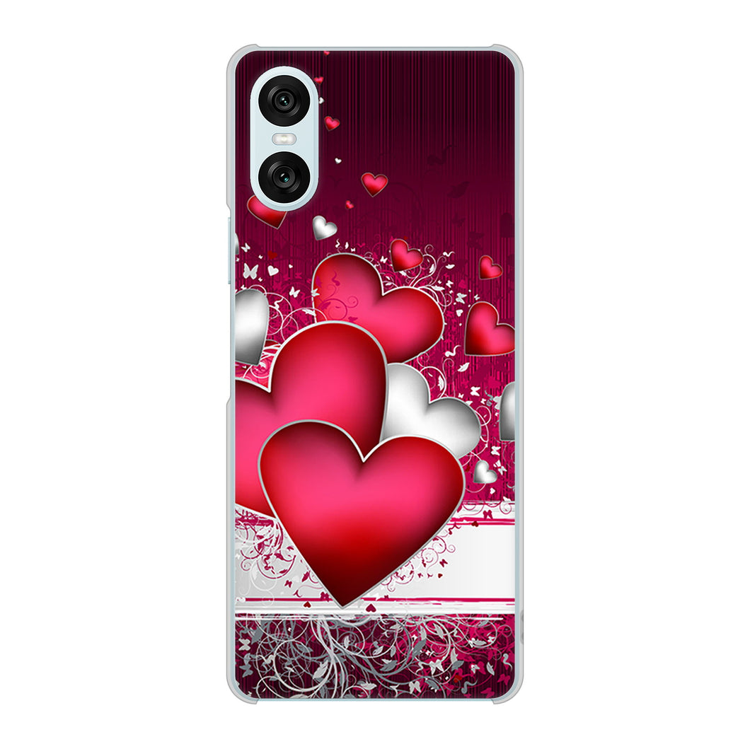 Xperia 10 VI SO-52E docomo 高画質仕上げ 背面印刷 ハードケース 【VA835 ハートの息吹】