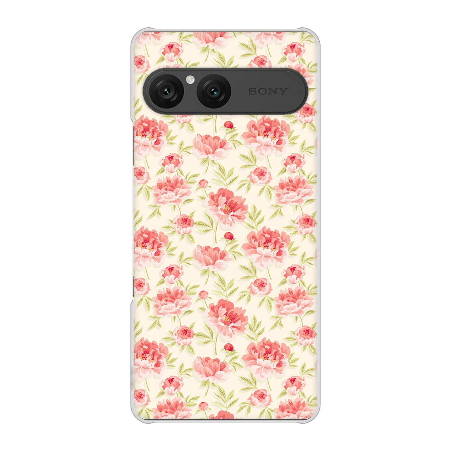 Xperia 10 VII SO-52F docomo 高画質仕上げ 背面印刷 ハードケース北欧の小花