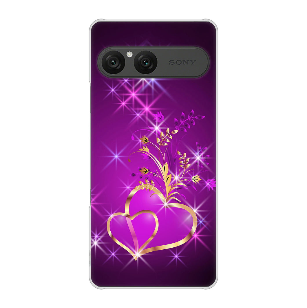 Xperia 10 VII SO-52F docomo 高画質仕上げ 背面印刷 ハードケースきらめきハート