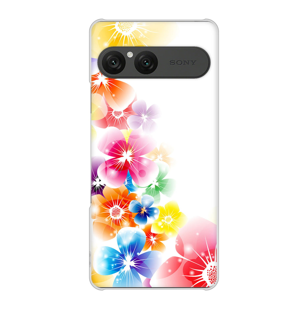 Xperia 10 VII SO-52F docomo 高画質仕上げ 背面印刷 ハードケース 【1209 光と花】