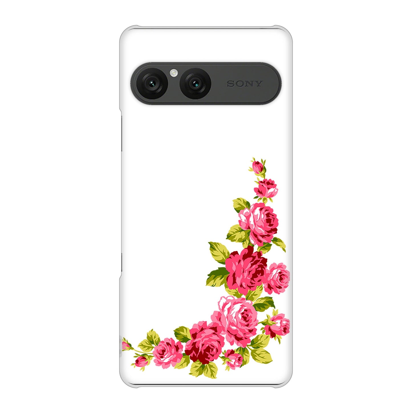 Xperia 10 VII SO-52F docomo 高画質仕上げ 背面印刷 ハードケースロマンチックなバラ