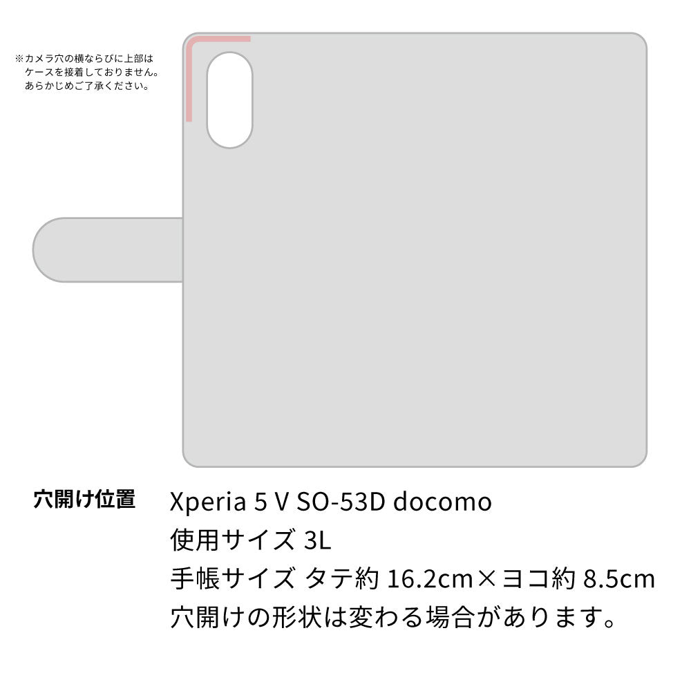 Xperia 5 V SO-53D docomo スマホショルダー 【 手帳型 Simple 名入れ 長さ調整可能ストラップ付き 】 耐衝撃