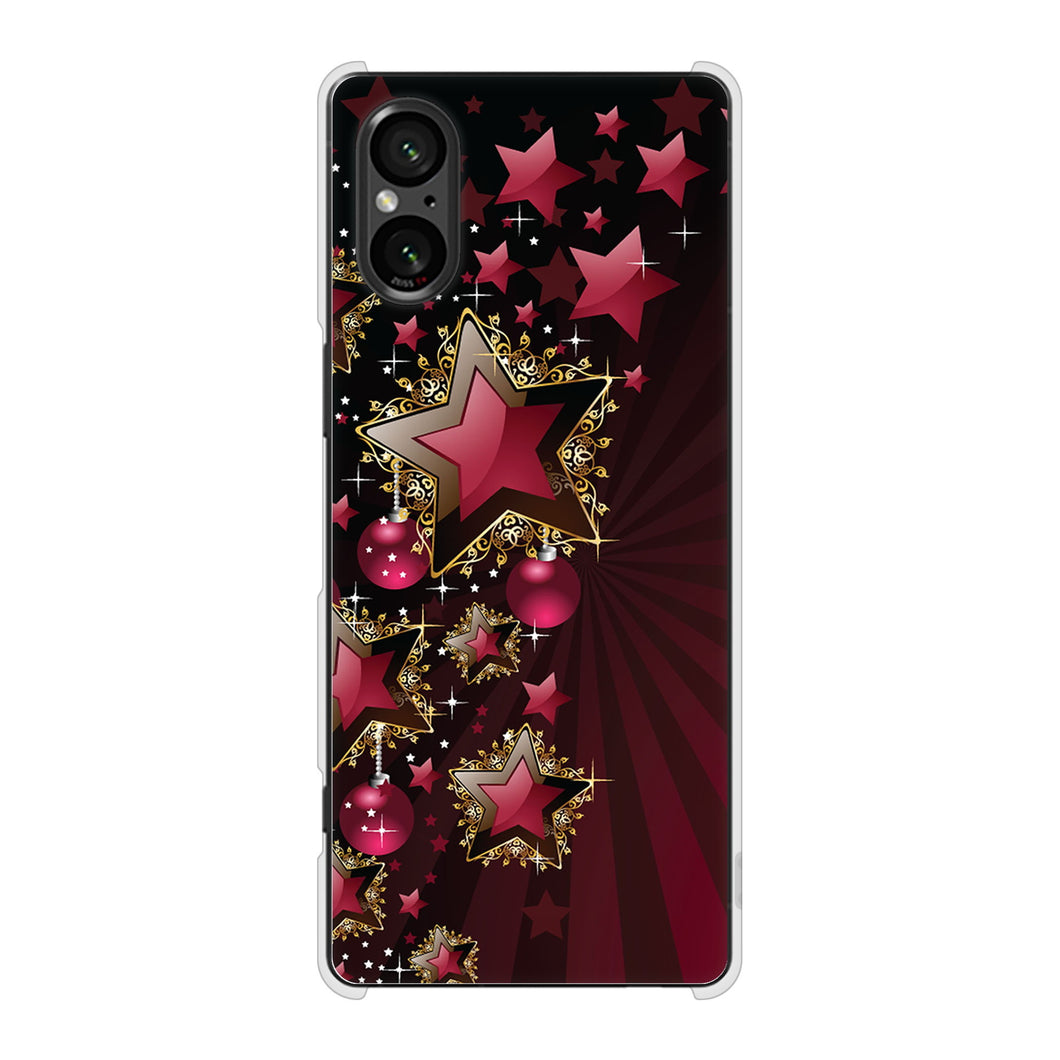 Xperia 5 V SO-53D docomo 高画質仕上げ 背面印刷 ハードケース 【434 星の壁】