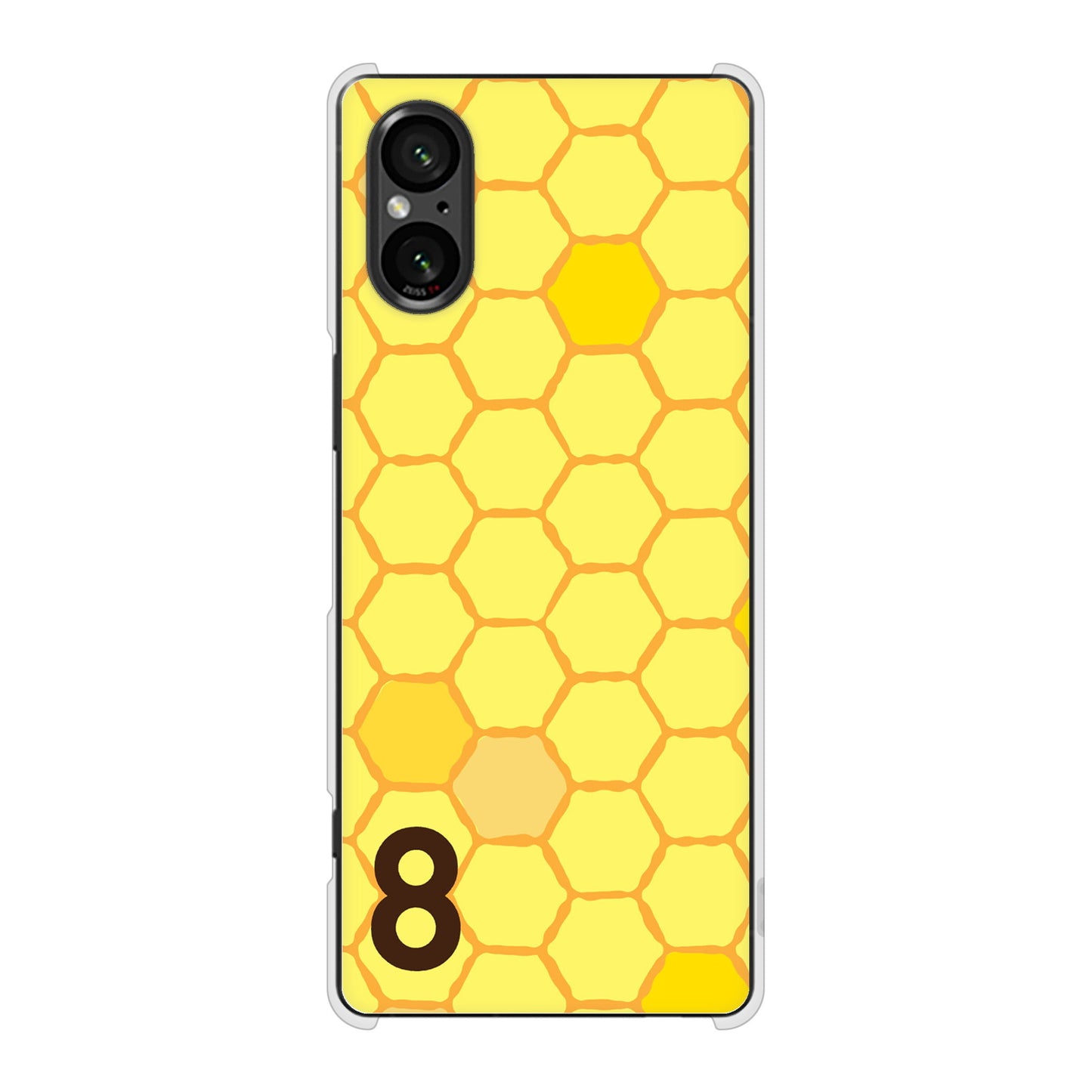 Xperia 5 V SO-53D docomo 高画質仕上げ 背面印刷 ハードケース 【IB913 はちの巣】