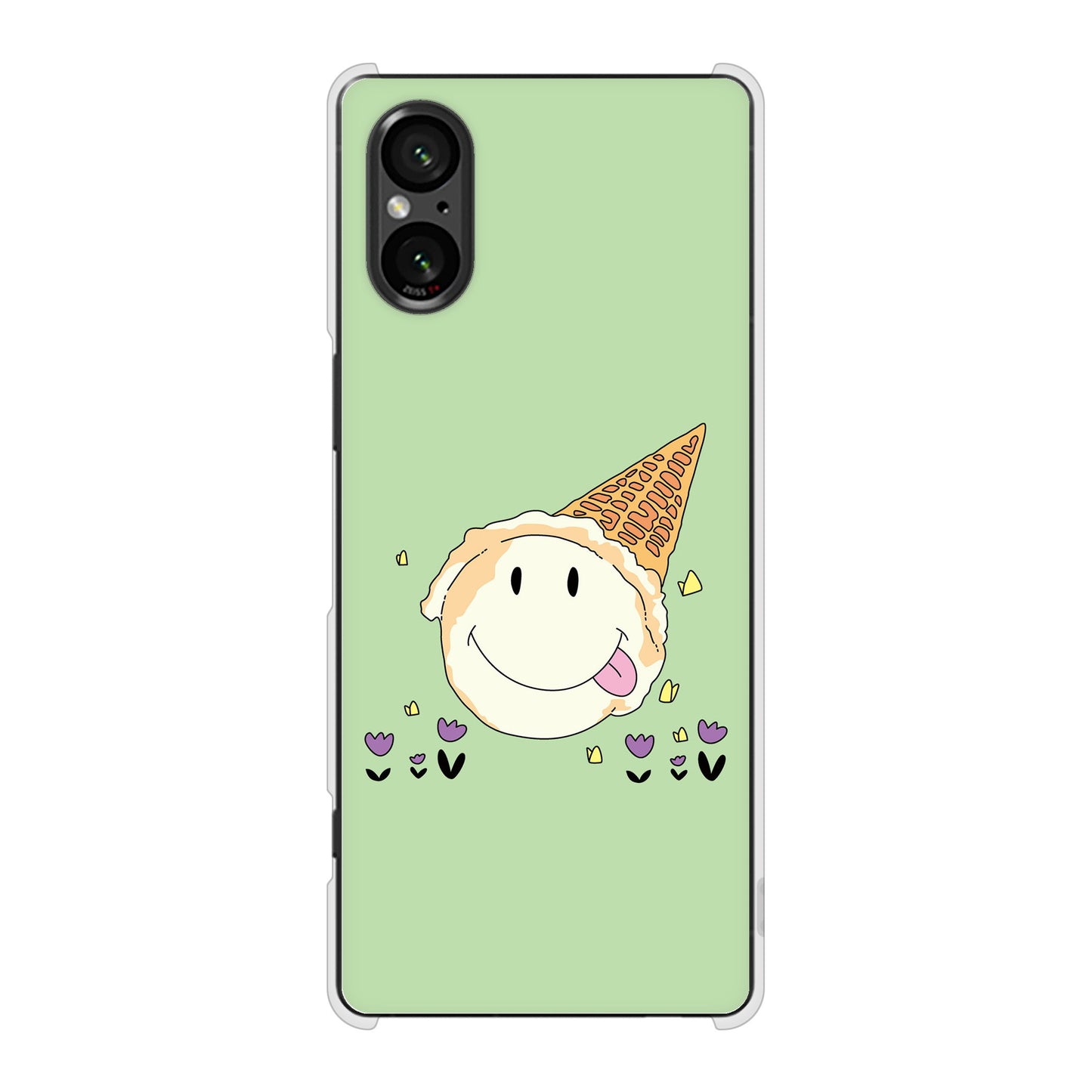 Xperia 5 V SO-53D docomo 高画質仕上げ 背面印刷 ハードケーススイーツイラスト