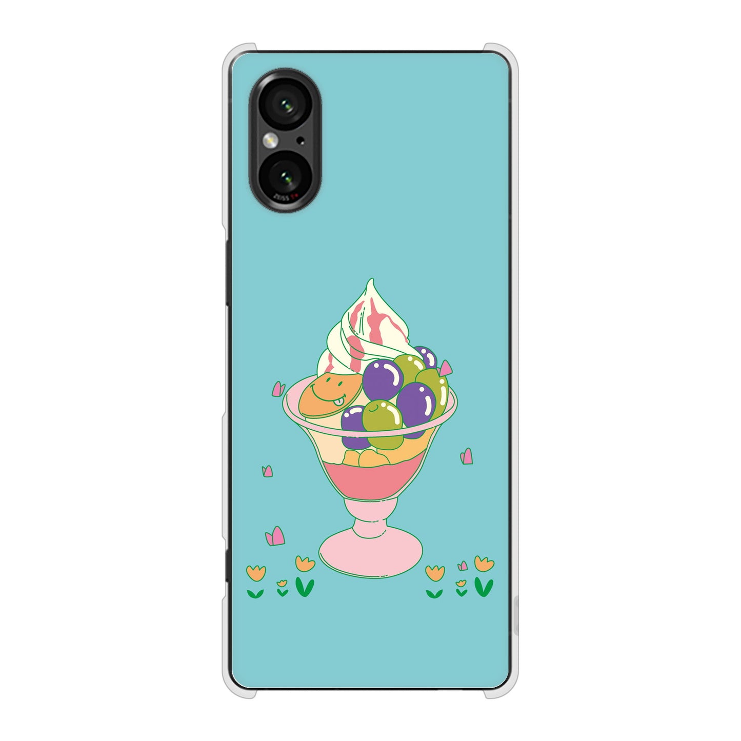 Xperia 5 V SO-53D docomo 高画質仕上げ 背面印刷 ハードケーススイーツイラスト