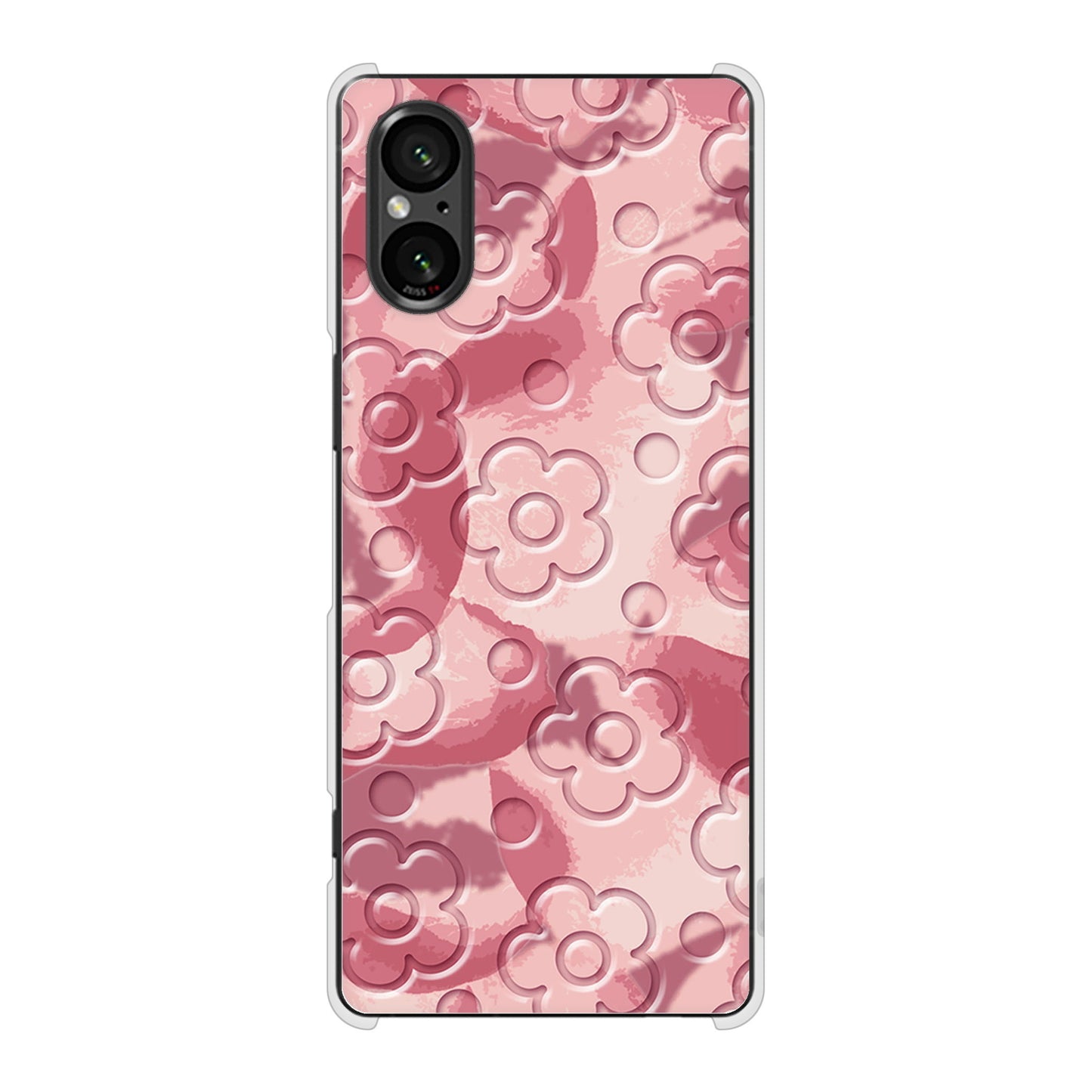Xperia 5 V SO-53D docomo 高画質仕上げ 背面印刷 ハードケースフラワーヴェルニ