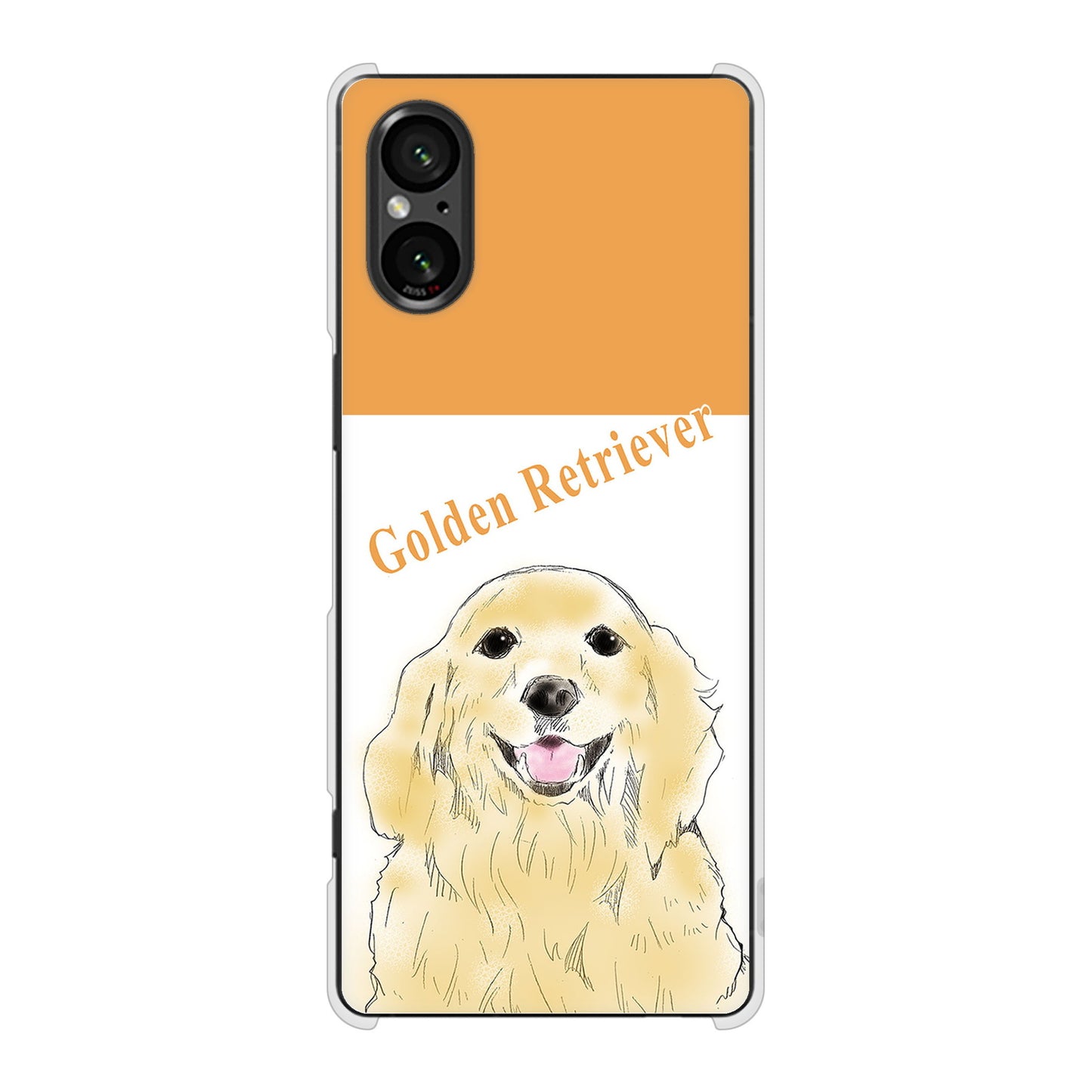 Xperia 5 V SO-53D docomo 高画質仕上げ 背面印刷 ハードケースゴールデンレトリバー