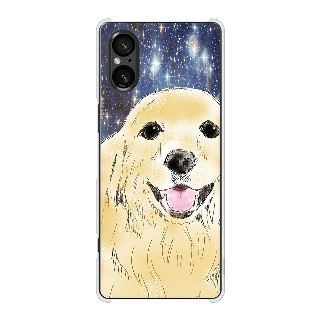 Xperia 5 V SO-53D docomo 高画質仕上げ 背面印刷 ハードケースゴールデンレトリバー