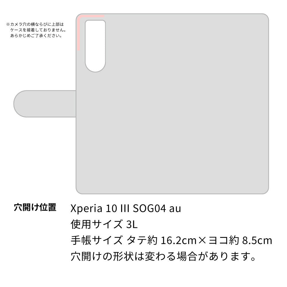 Xperia 10 III SOG04 au スマホショルダー 【 手帳型 Simple 名入れ 長さ調整可能ストラップ付き 】 耐衝撃
