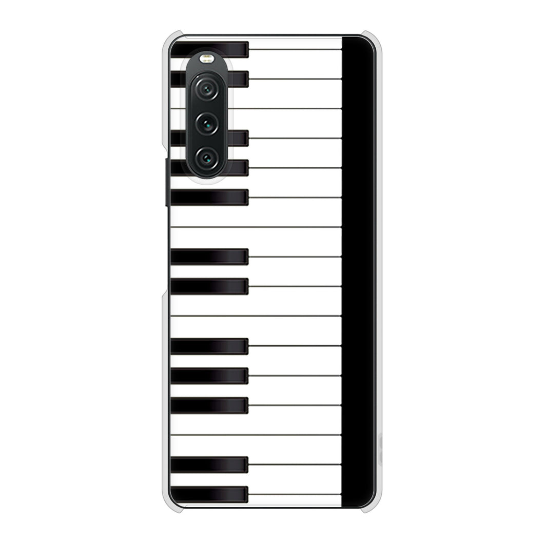 Xperia 10 V SOG11 au 高画質仕上げ 背面印刷 ハードケースピアノ