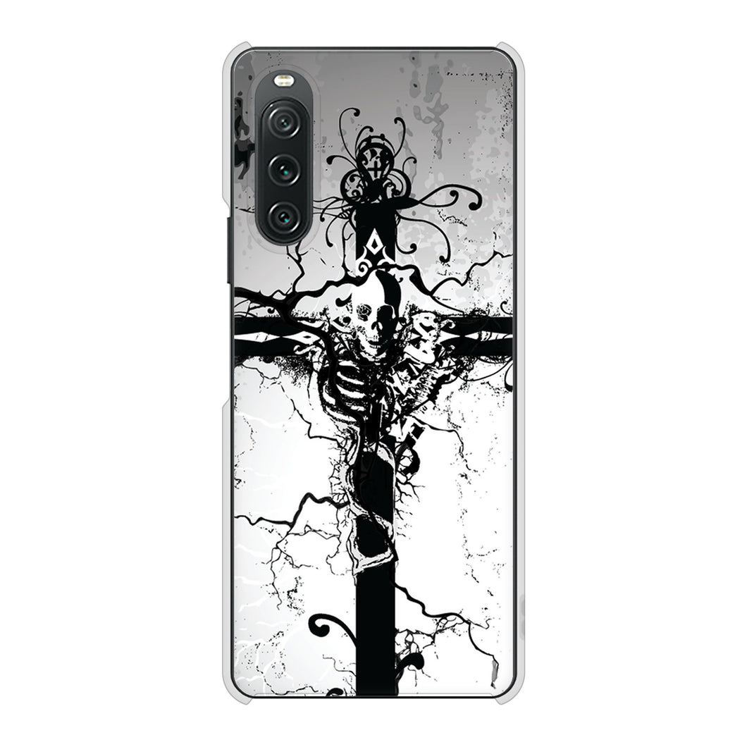 Xperia 10 V SOG11 au 高画質仕上げ 背面印刷 ハードケース 【432 張付の骸】