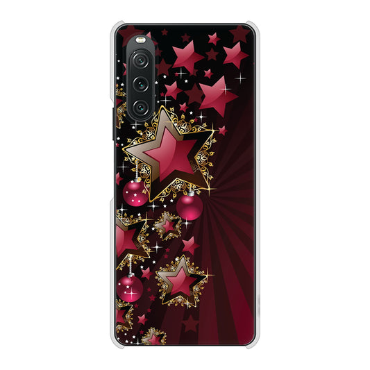 Xperia 10 V SOG11 au 高画質仕上げ 背面印刷 ハードケース 【434 星の壁】