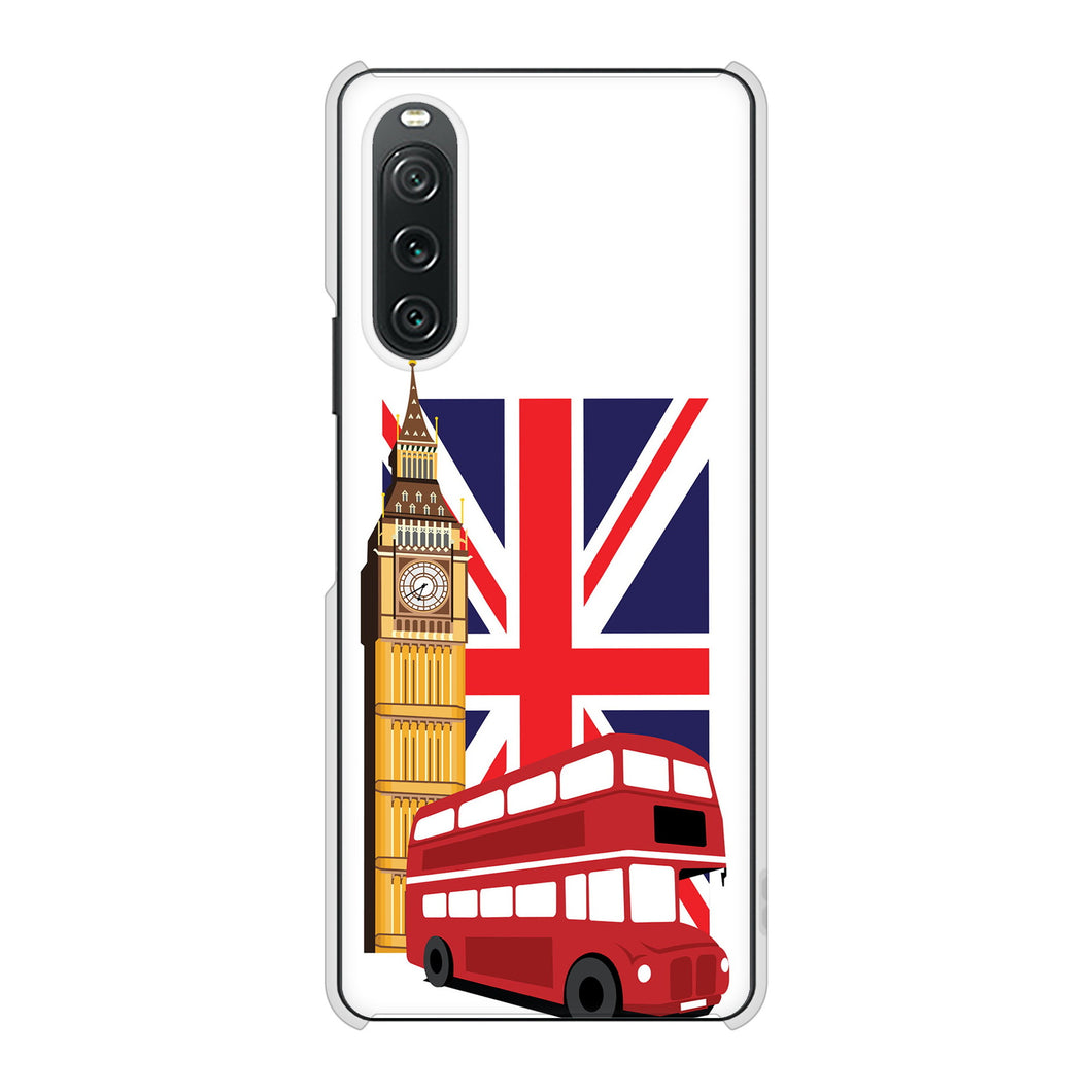 Xperia 10 V SOG11 au 高画質仕上げ 背面印刷 ハードケースイギリスの風景