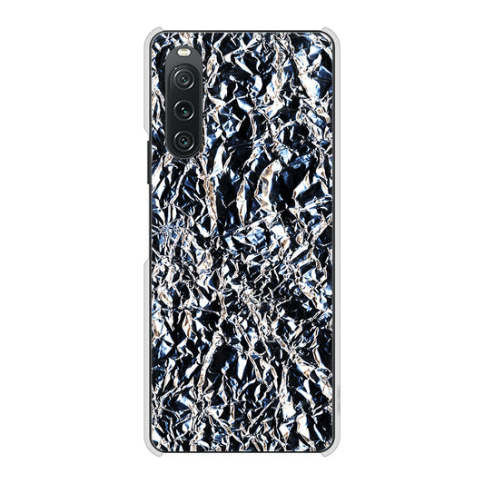 Xperia 10 V SOG11 au 高画質仕上げ 背面印刷 ハードケース 【EK835 スタイリッシュアルミシルバー】