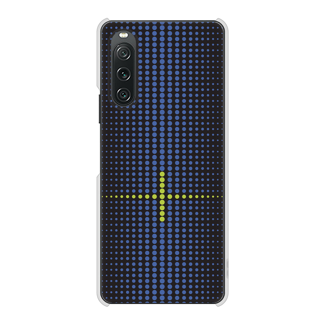 Xperia 10 V SOG11 au 高画質仕上げ 背面印刷 ハードケース 【IB907 グラデーションドット】