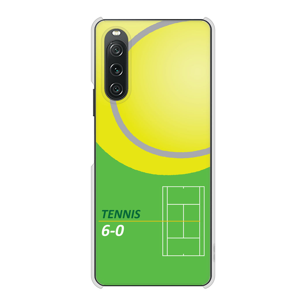 Xperia 10 V SOG11 au 高画質仕上げ 背面印刷 ハードケース 【IB920 TENNIS】