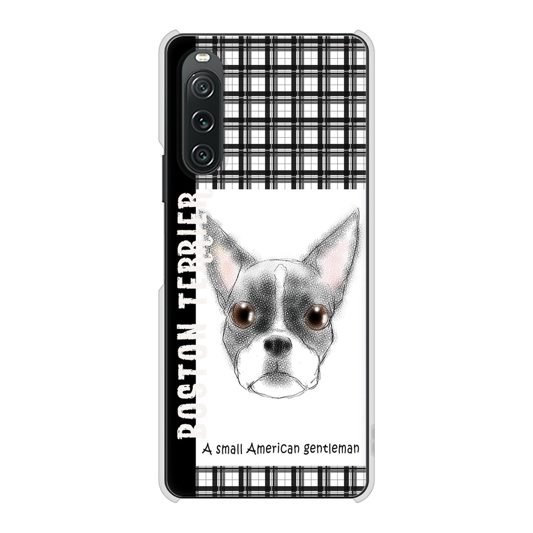 Xperia 10 V SOG11 au 高画質仕上げ 背面印刷 ハードケースボストンテリア
