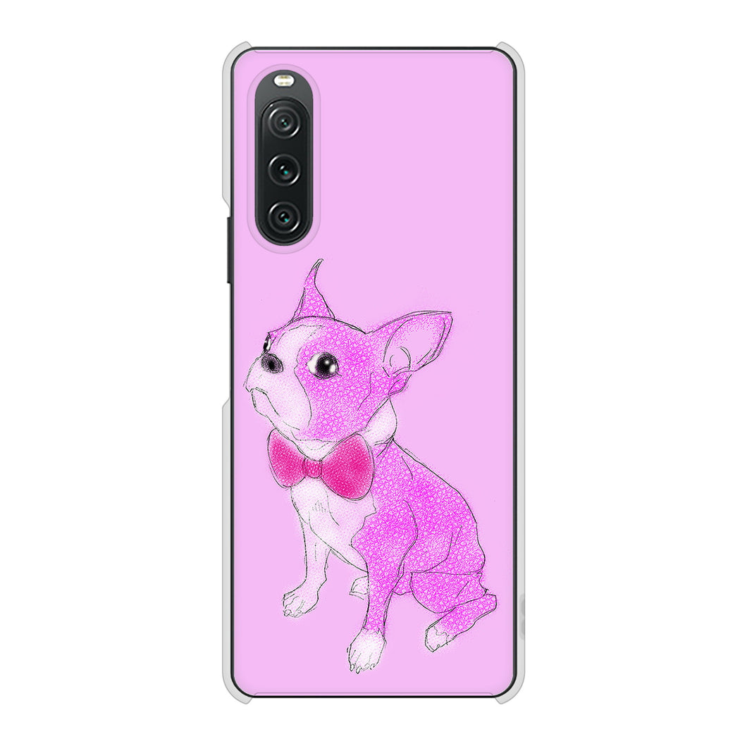 Xperia 10 V SOG11 au 高画質仕上げ 背面印刷 ハードケースボストンテリア