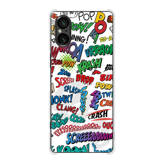 Xperia 5 V SOG12 au 高画質仕上げ 背面印刷 ハードケース 【271 アメリカン キャッチコピー】