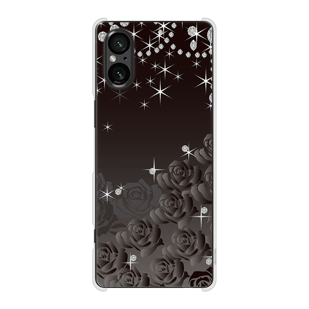 Xperia 5 V SOG12 au 高画質仕上げ 背面印刷 ハードケースロマンチックなバラ