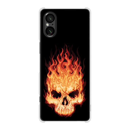 Xperia 5 V SOG12 au 高画質仕上げ 背面印刷 ハードケース 【364 ドクロの怒り】