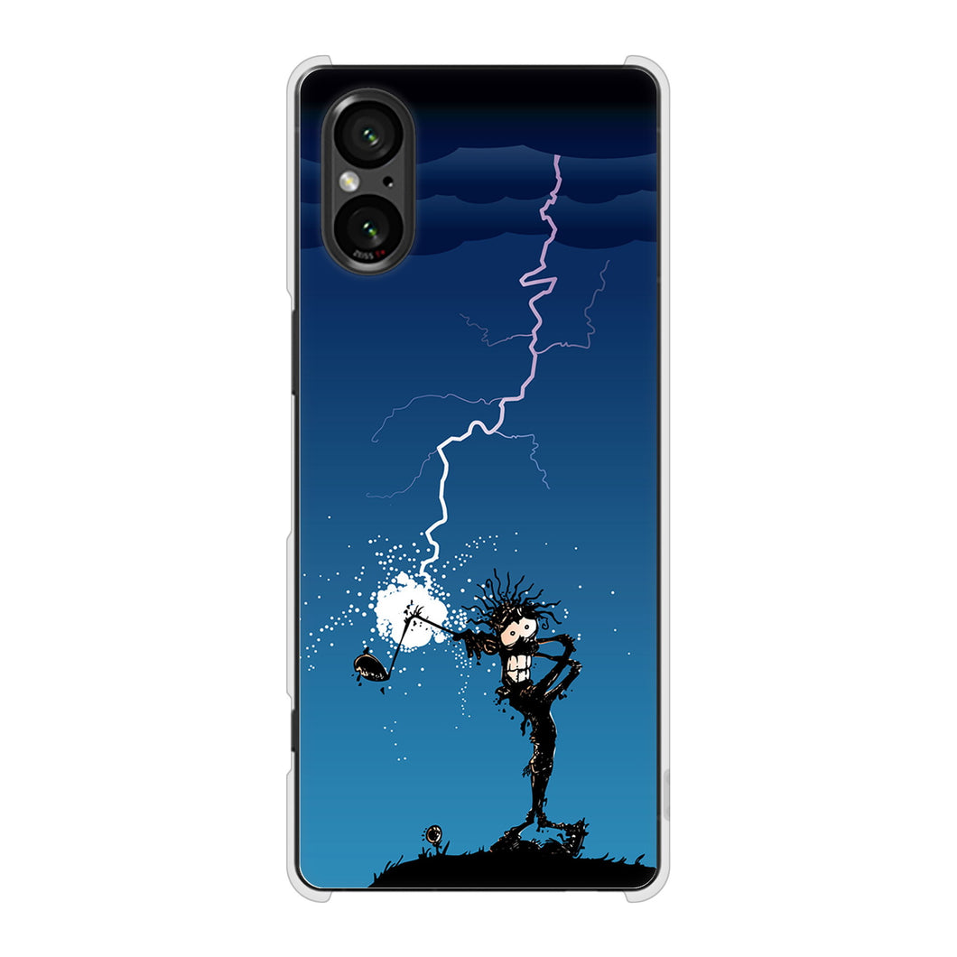 Xperia 5 V SOG12 au 高画質仕上げ 背面印刷 ハードケース 【417 ゴルファーの苦難】