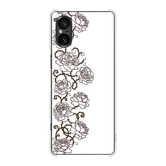 Xperia 5 V SOG12 au 高画質仕上げ 背面印刷 ハードケース 【467 イバラ】