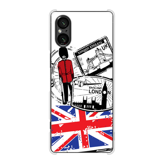 Xperia 5 V SOG12 au 高画質仕上げ 背面印刷 ハードケースイギリスの風景