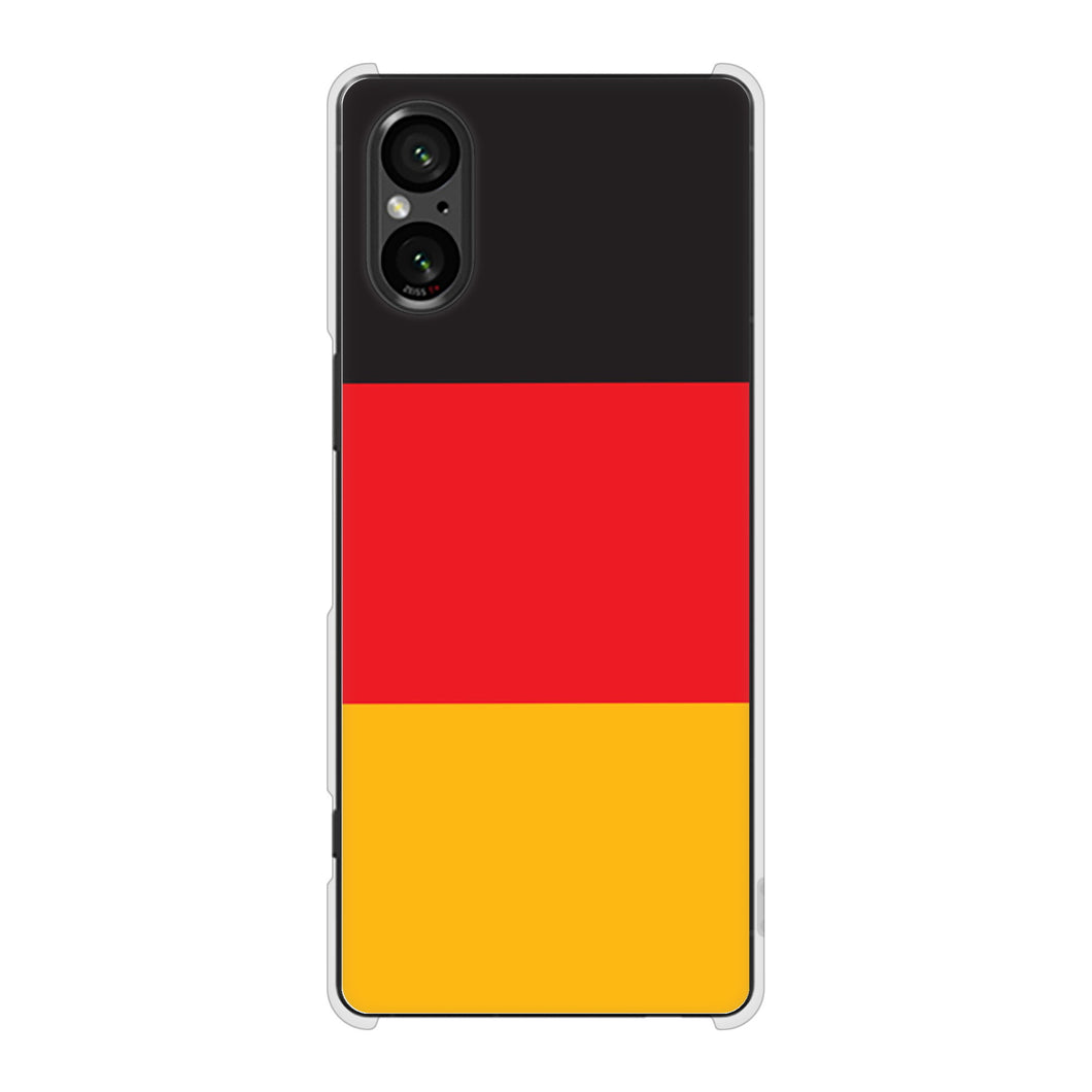 Xperia 5 V SOG12 au 高画質仕上げ 背面印刷 ハードケース国旗