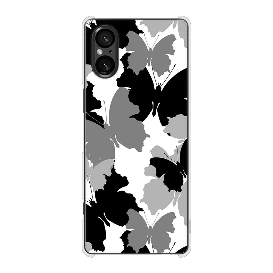 Xperia 5 V SOG12 au 高画質仕上げ 背面印刷 ハードケース 【1336 夜の蝶】