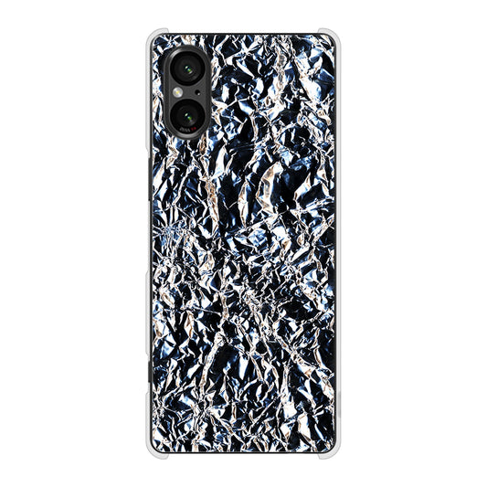 Xperia 5 V SOG12 au 高画質仕上げ 背面印刷 ハードケース 【EK835 スタイリッシュアルミシルバー】